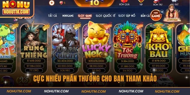 Cực nhiều phần thưởng cho bạn tham khảo
