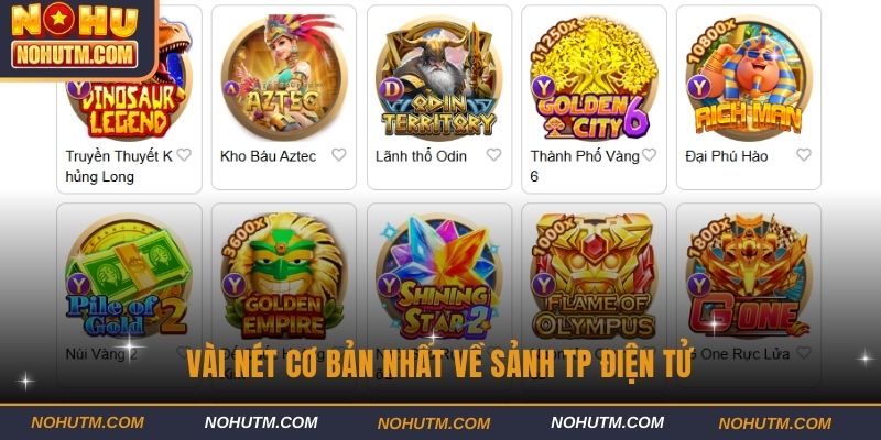 Vài nét cơ bản nhất về sảnh TP điện tử